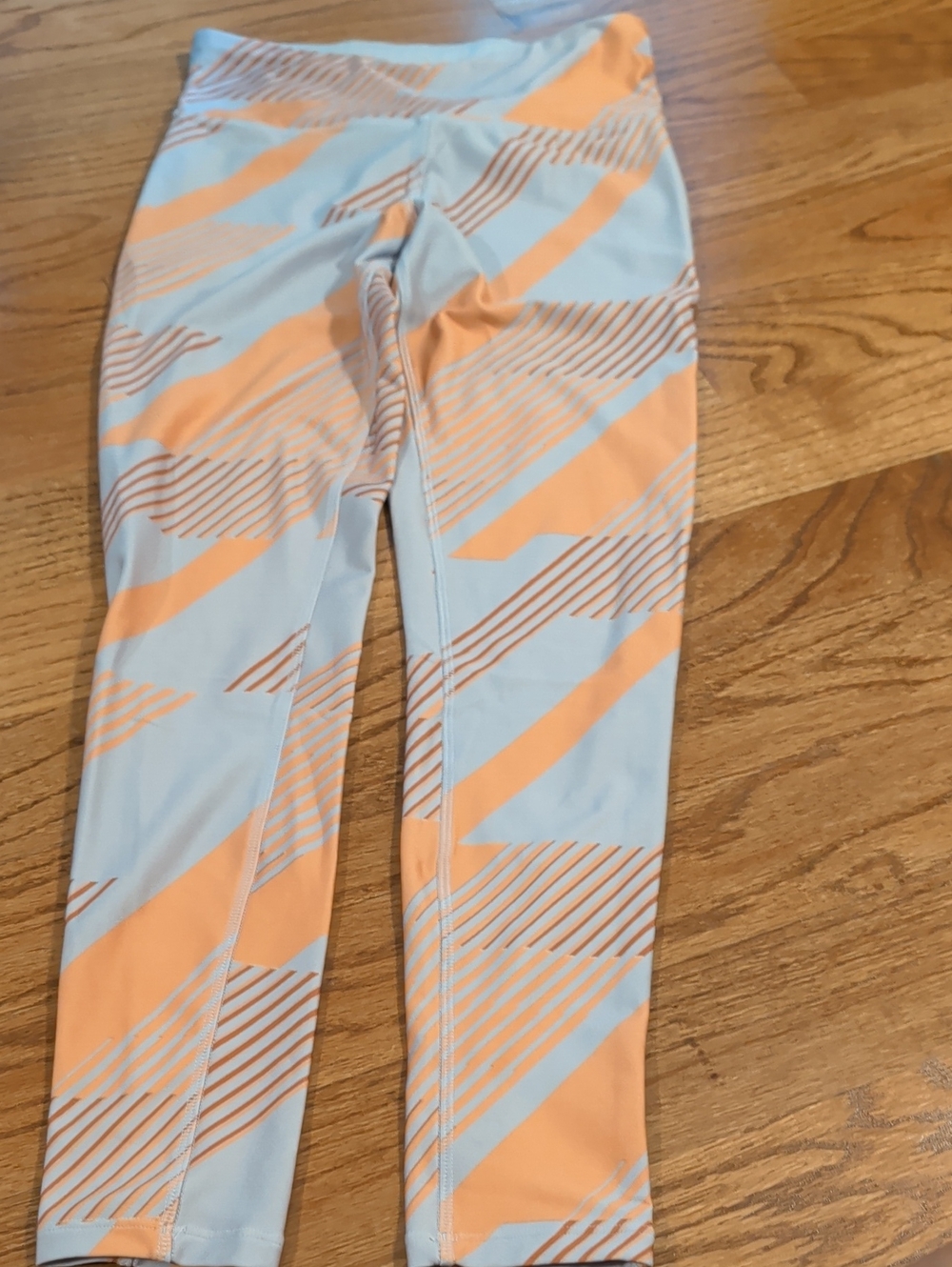 Reebok Orange Striped Leggings